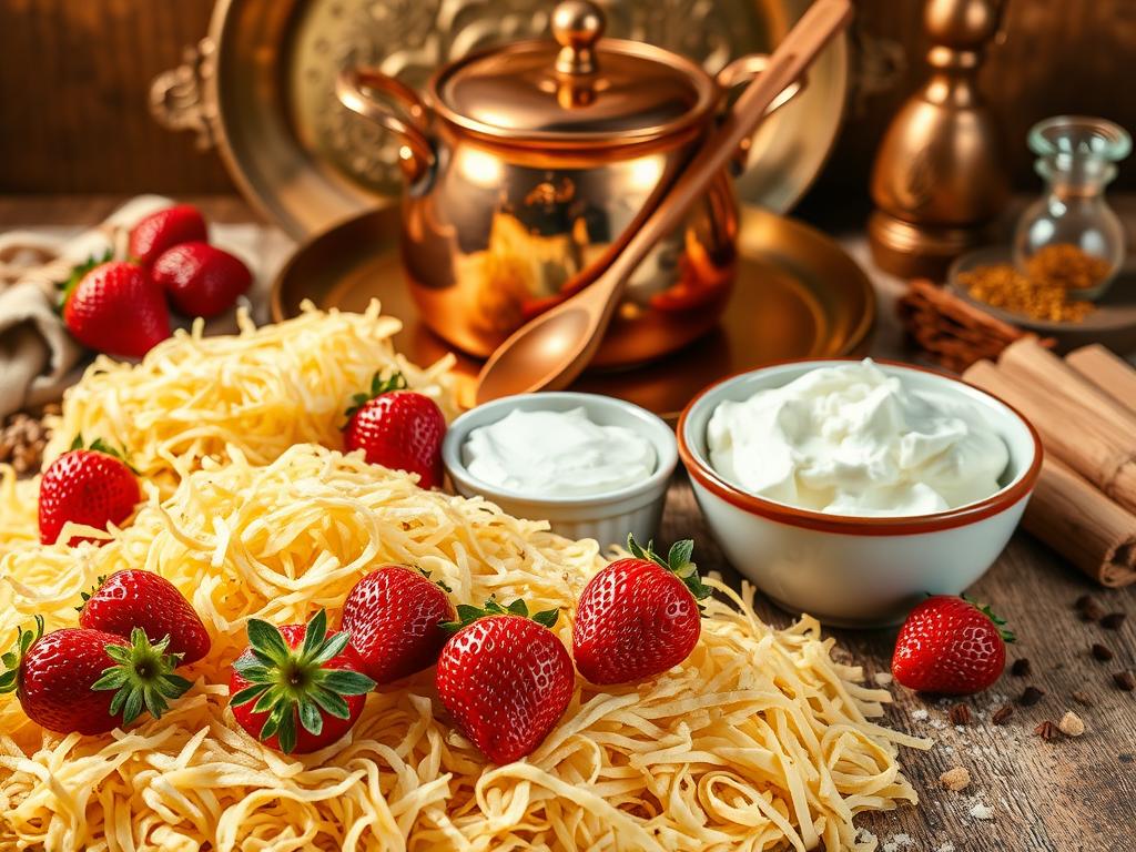 مكونات عمل الكنافة