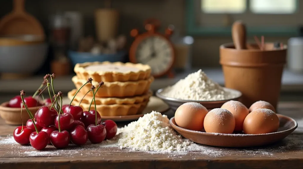 فطائر الكرز الشهية: 5 طرق مذهلة لتحضيرها اليوم 1 مكونات فطائر الكرز: الكرز، الدقيق، الزبدة، السكر، والبيض